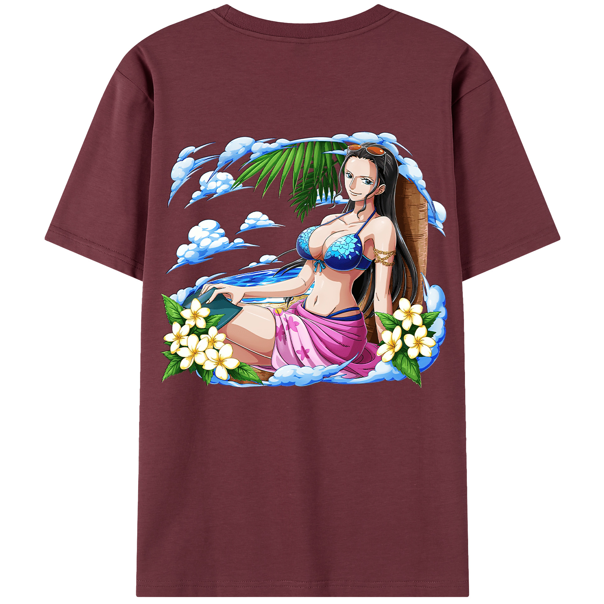 ワンピース ニコ・ロビン ONE PIECE Nico Robin 綿100％半袖Tシャツ（背面プリント）